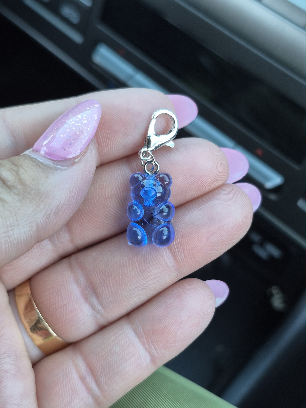 Blue Gummy Bear Charm with Lobster Clasp ☆ Bag Backpack Purse Zipper Charms